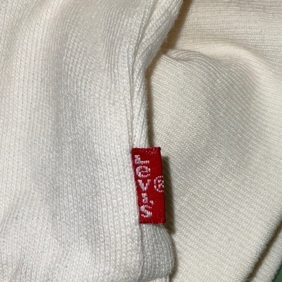 Levi's Women's Graphic Cropped Cotton Blend Laundry Day Hoodie XXL CREAM NWT - Picture 12 of 13